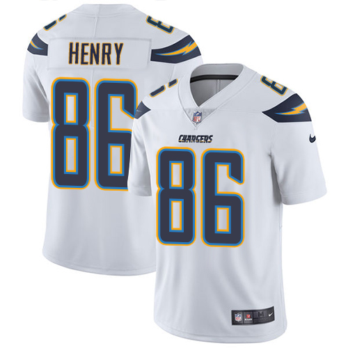Nike Chargers #86 Hunter Henry White Men's Stitched NFL Vapor Untouchable Limited Jersey - Click Image to Close